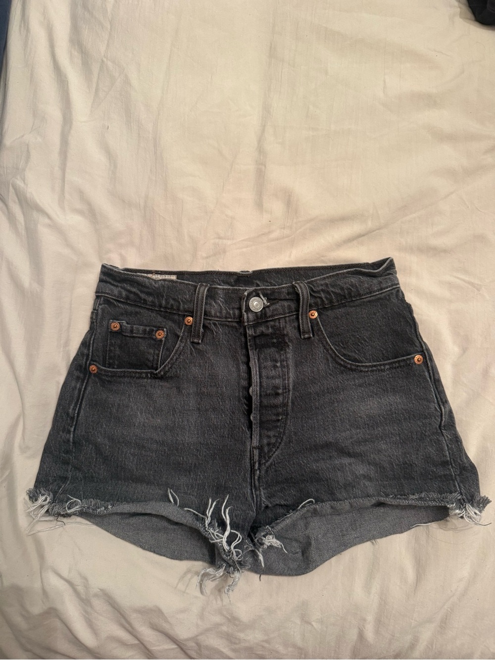 Levi's Black 501 Denim Shorts